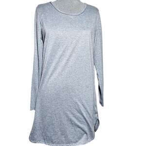 Gray Long Sleeve Tee Shirt Dress Size Large